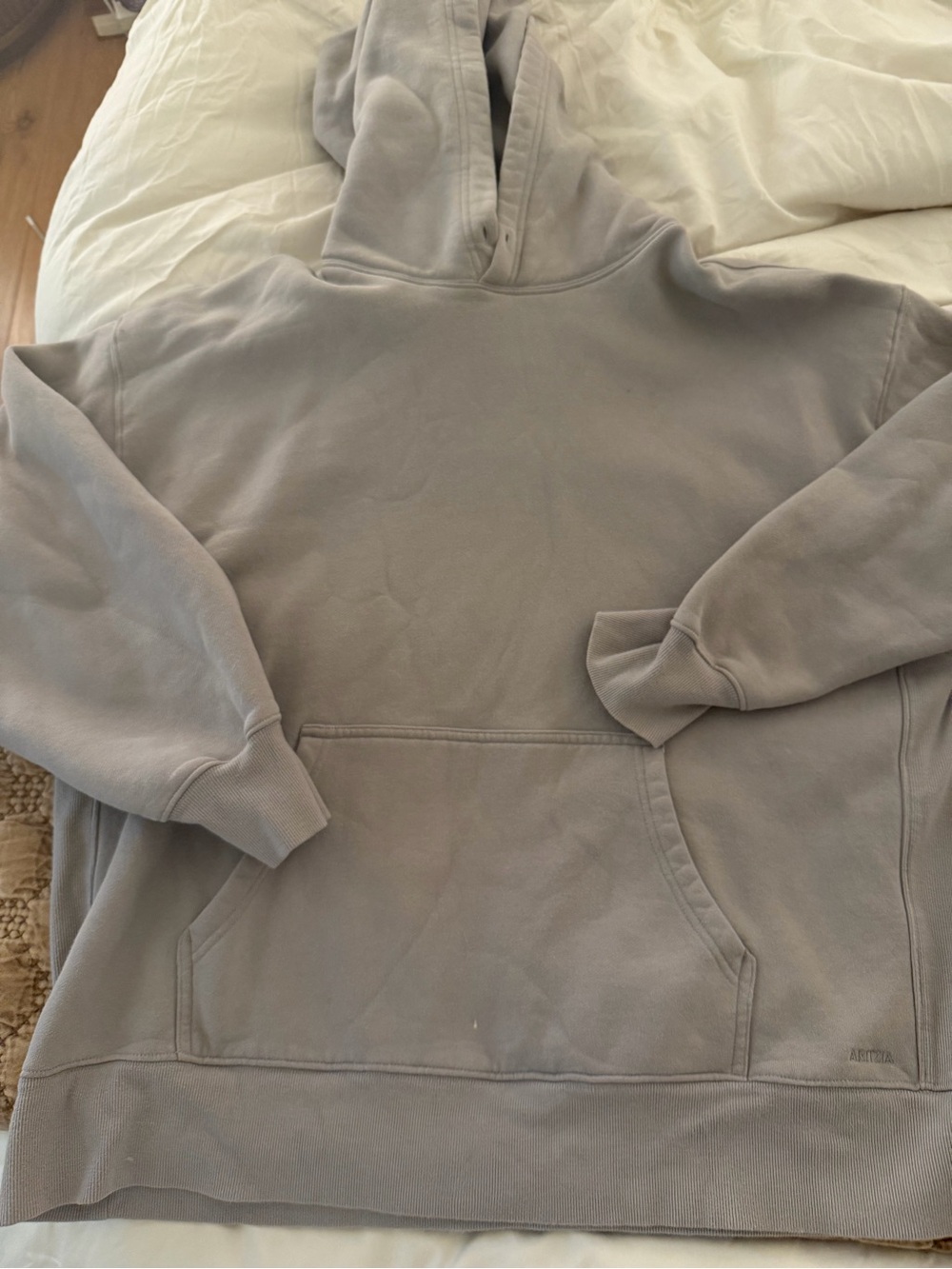 Aritzia Light Gray Hoodie Sweatshirt